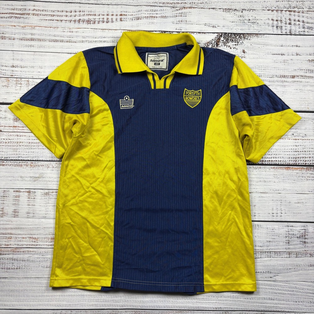Vintage Admiral Soccer Jersey Forsyth Rowdies Polyester Navy Size Small